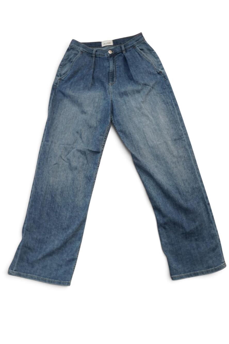DUER Performance Denim Jeans Women's 29x33 Lite Pleated Wide Leg High Rise